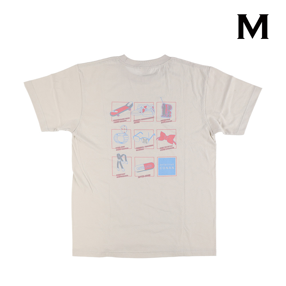 名探偵コナンプラサﾞ Tシャツ モチーフ コナン アッシュベージュ M