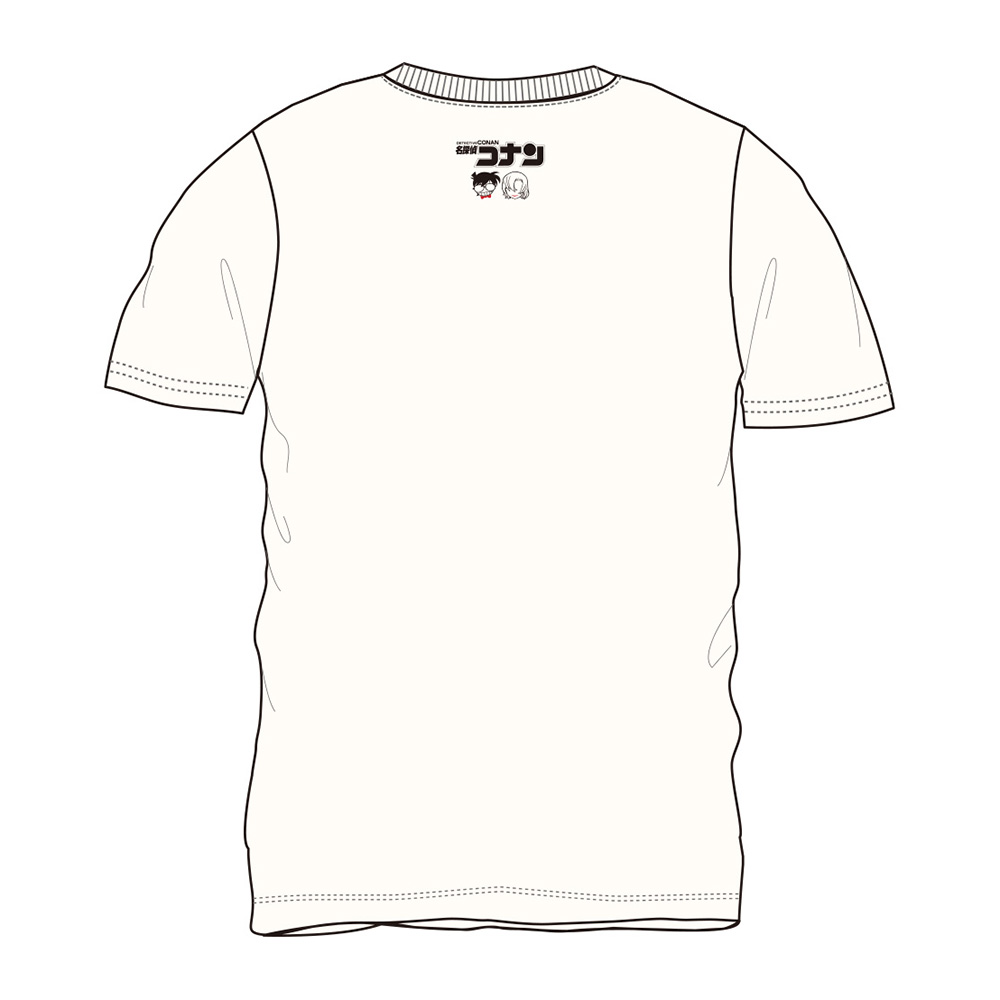 名探偵コナン 千速 白バイ柄Tシャツ オフホワイト L